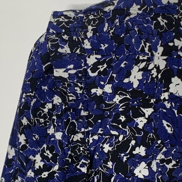 NWT ZARA Blue Floral Long Sleeve Ruffle Hem Mini Dress Size S - Picture 5 of 15